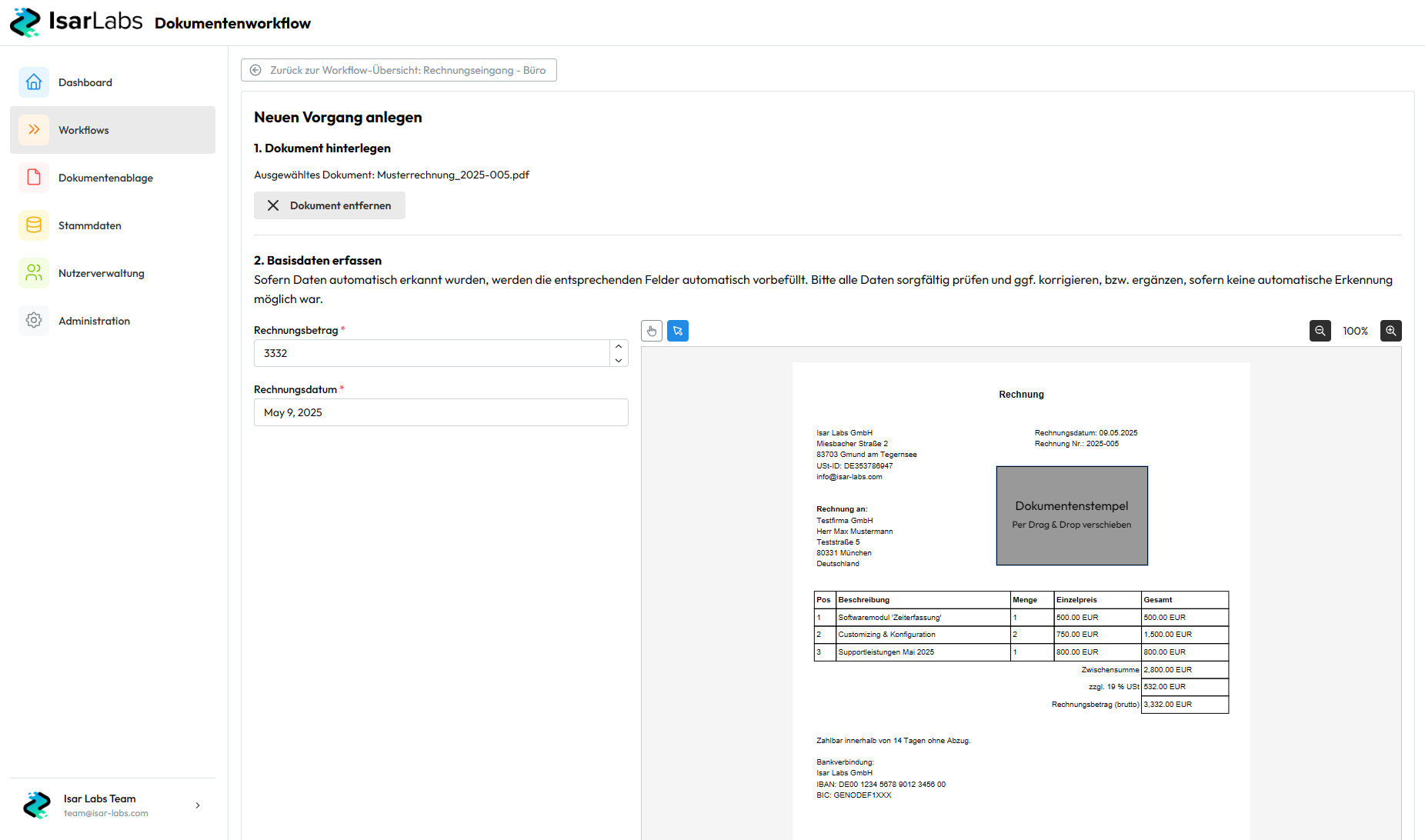 Dokumentenworkflow Module
